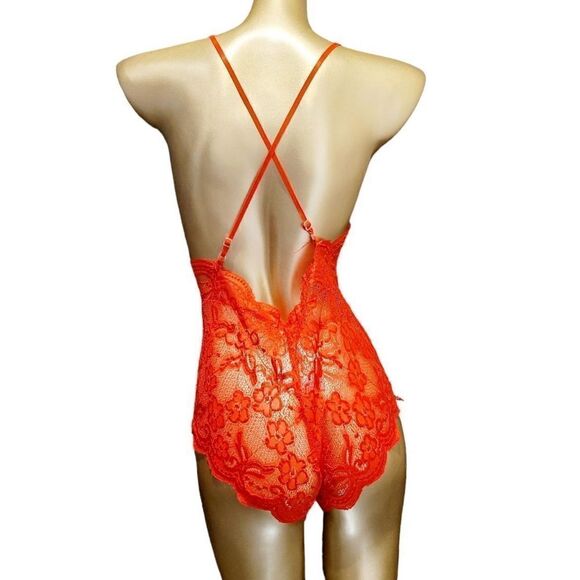 Brand New Sexy Red Lingerie Bodysuit Teddy Size: M - Picture 3 of 4
